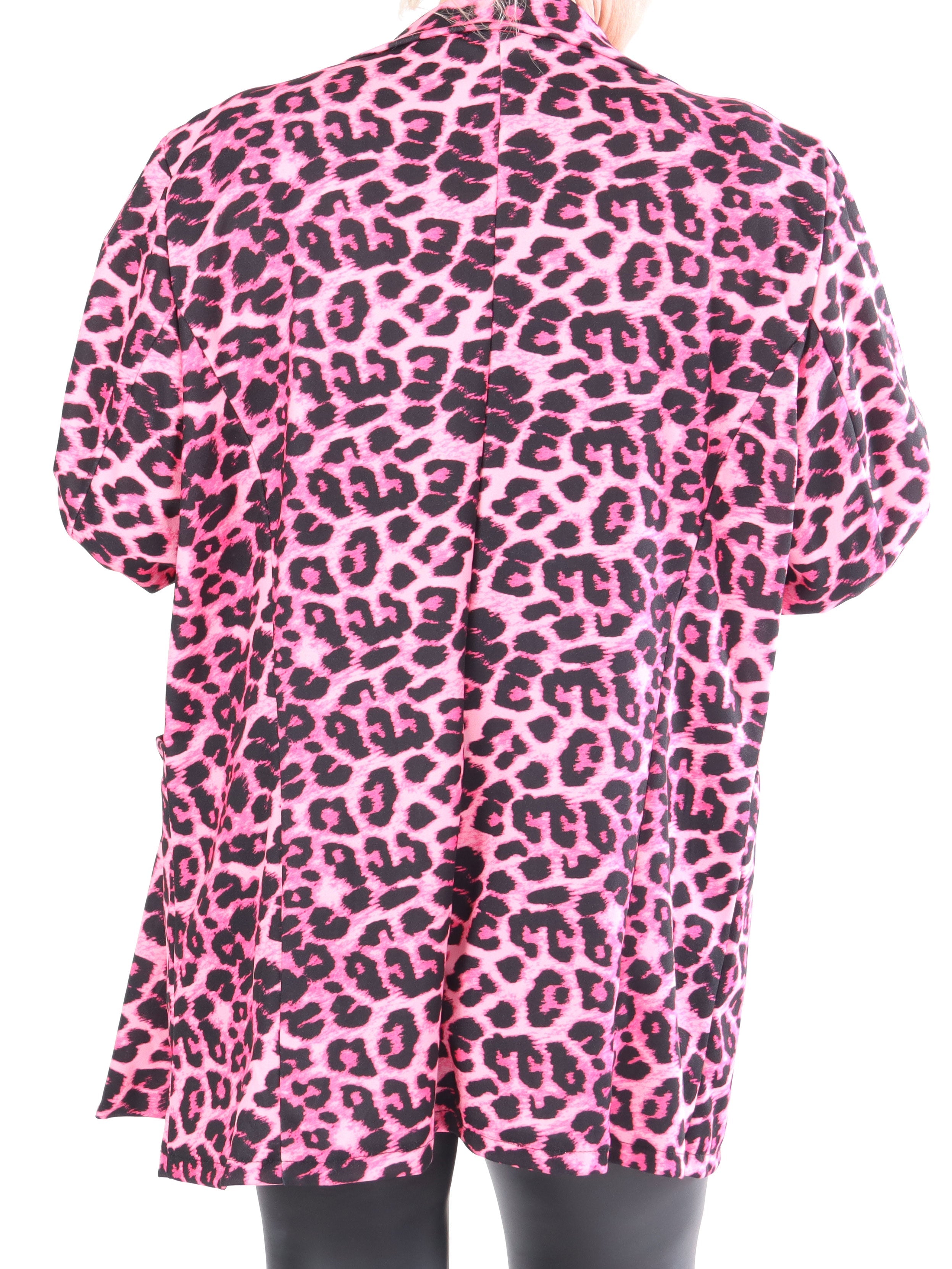 Alberte Leo - Blazer i leopardmönster i stora storlekar